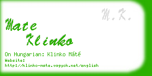 mate klinko business card